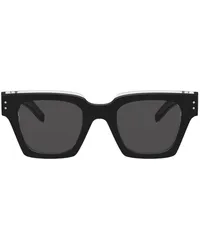 Dolce & Gabbana Sonnenbrille mit breitem Gestell Schwarz