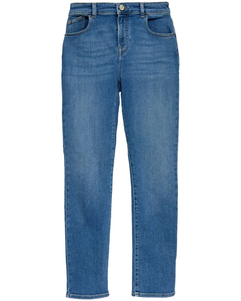 Emporio Armani Gerade Cropped-Jeans Blau