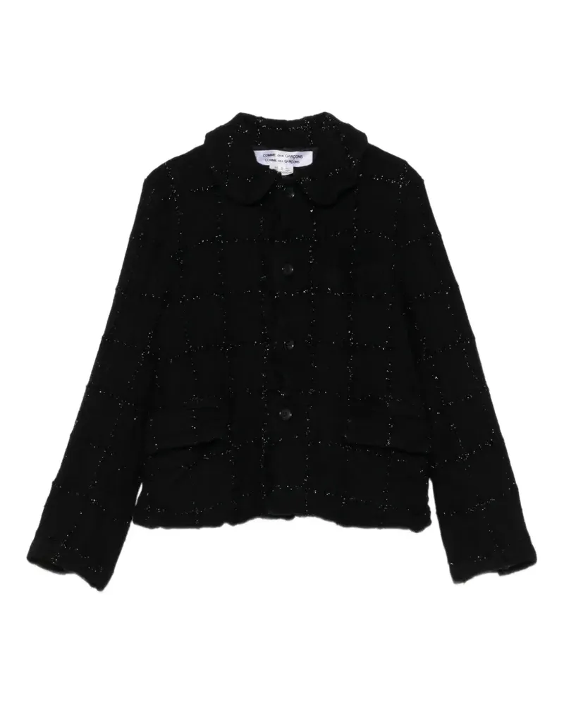 Comme des Garçons check-pattern Peter-Pan-collar jacket - Schwarz Schwarz