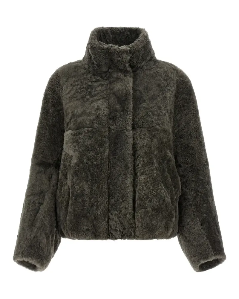 Brunello Cucinelli paneled lambskin jacket - Grau Grau