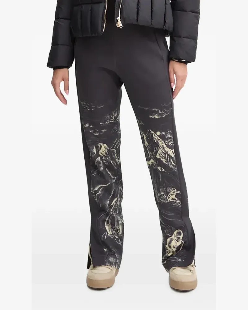 Sportalm graphic-print side-slit track pants - Grau Grau