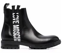 Chelsea-Boots mit Logo-Band - Schwarz