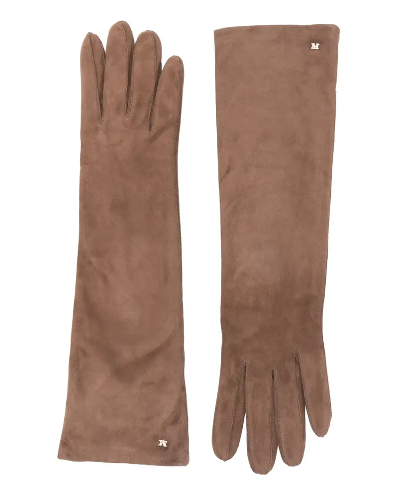 Max Mara logo-detailing gloves - Blau Blau