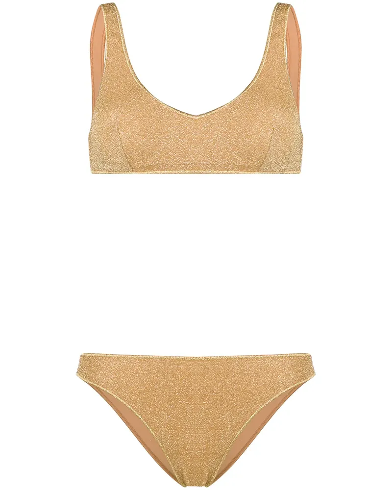 Oséree Metallic-Bikini mit Lurex - Gold Gold