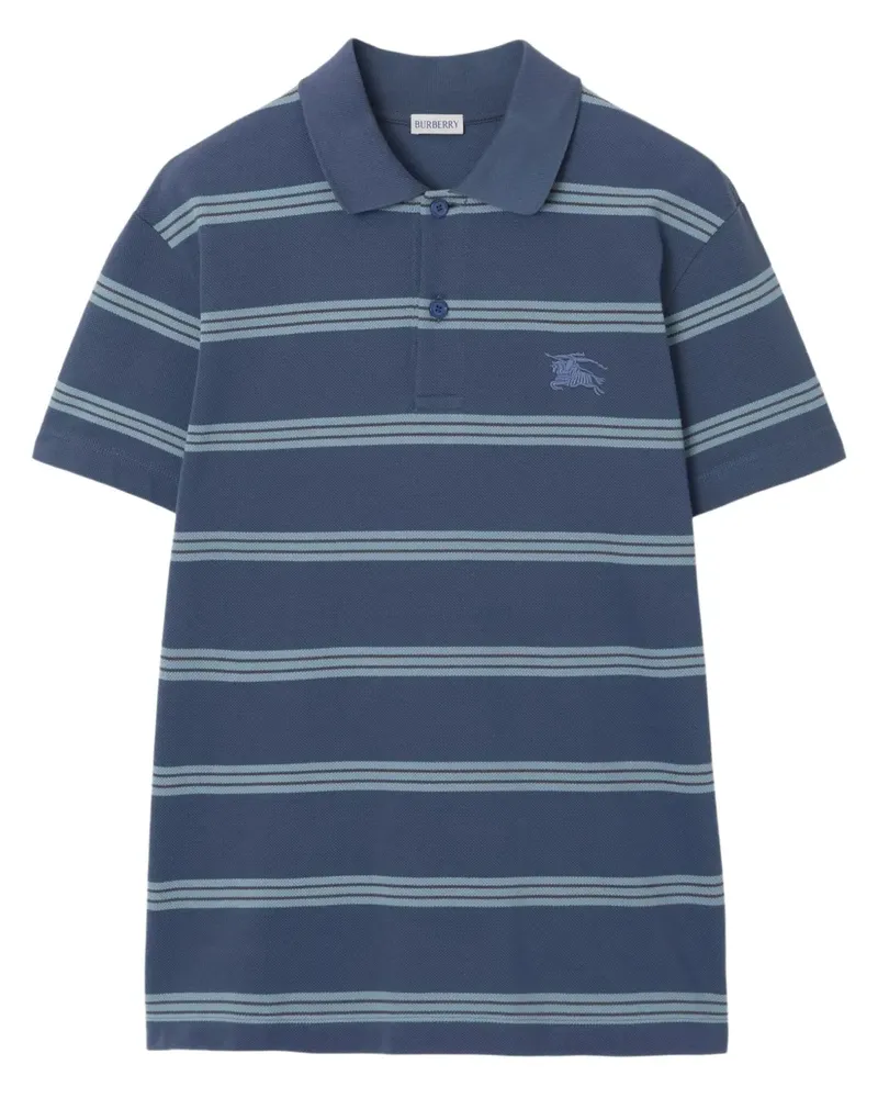 Burberry Gestreiftes Poloshirt - Blau Blau