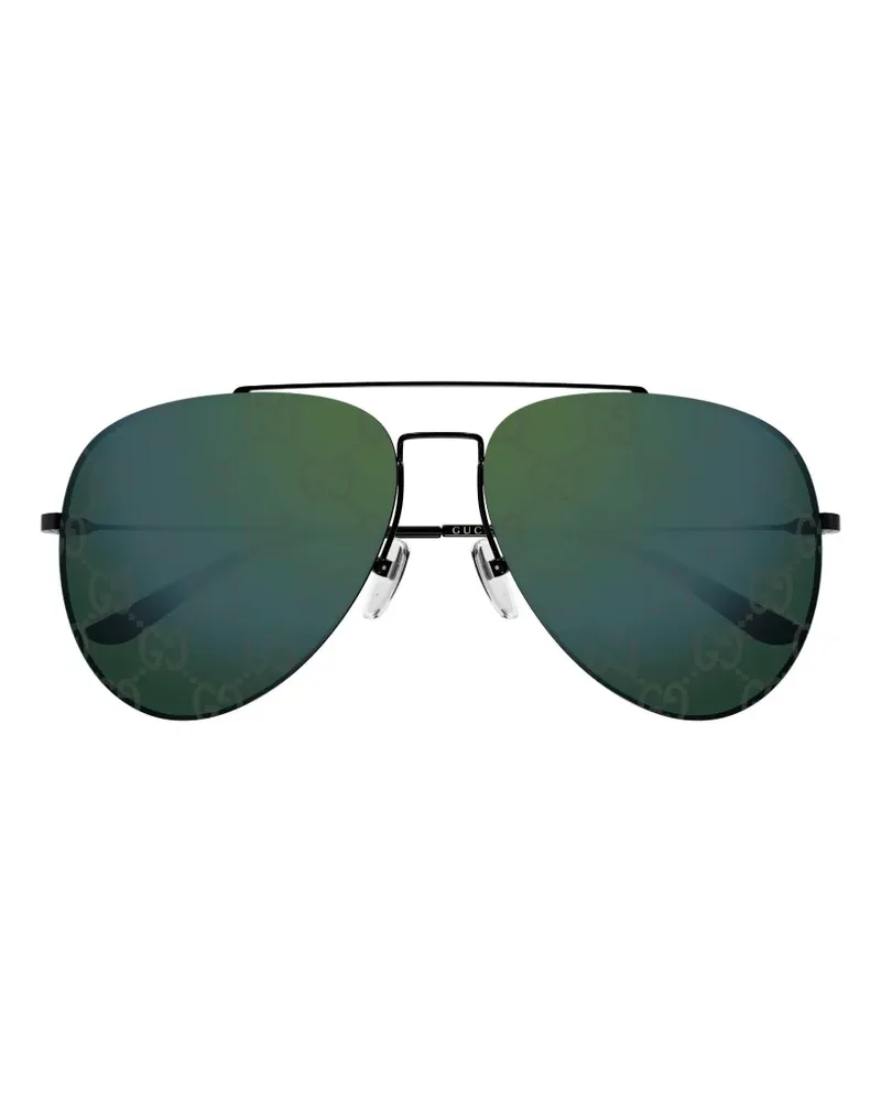 Gucci Pilotenbrille mit GG-Monogramm - Schwarz Schwarz