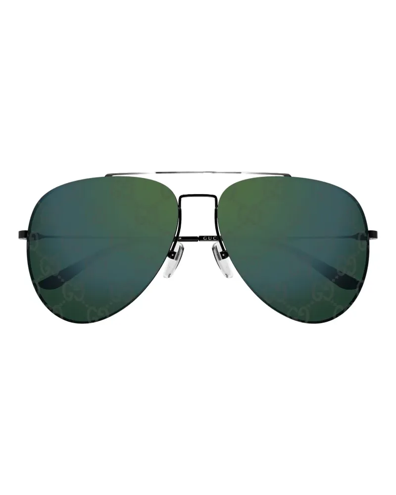 Gucci Pilotenbrille mit GG-Monogramm - Schwarz Schwarz