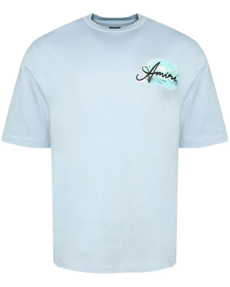 Amiri Paradise Airbrush T-Shirt Blau