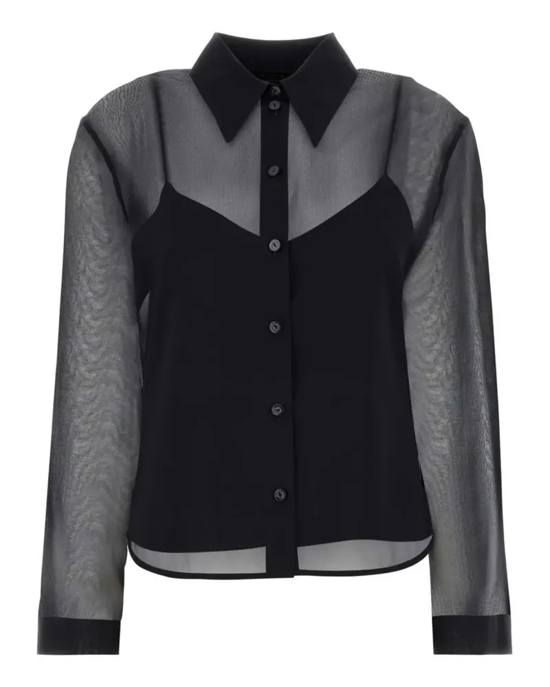Gucci sheer silk-chiffon shirt - Schwarz Schwarz