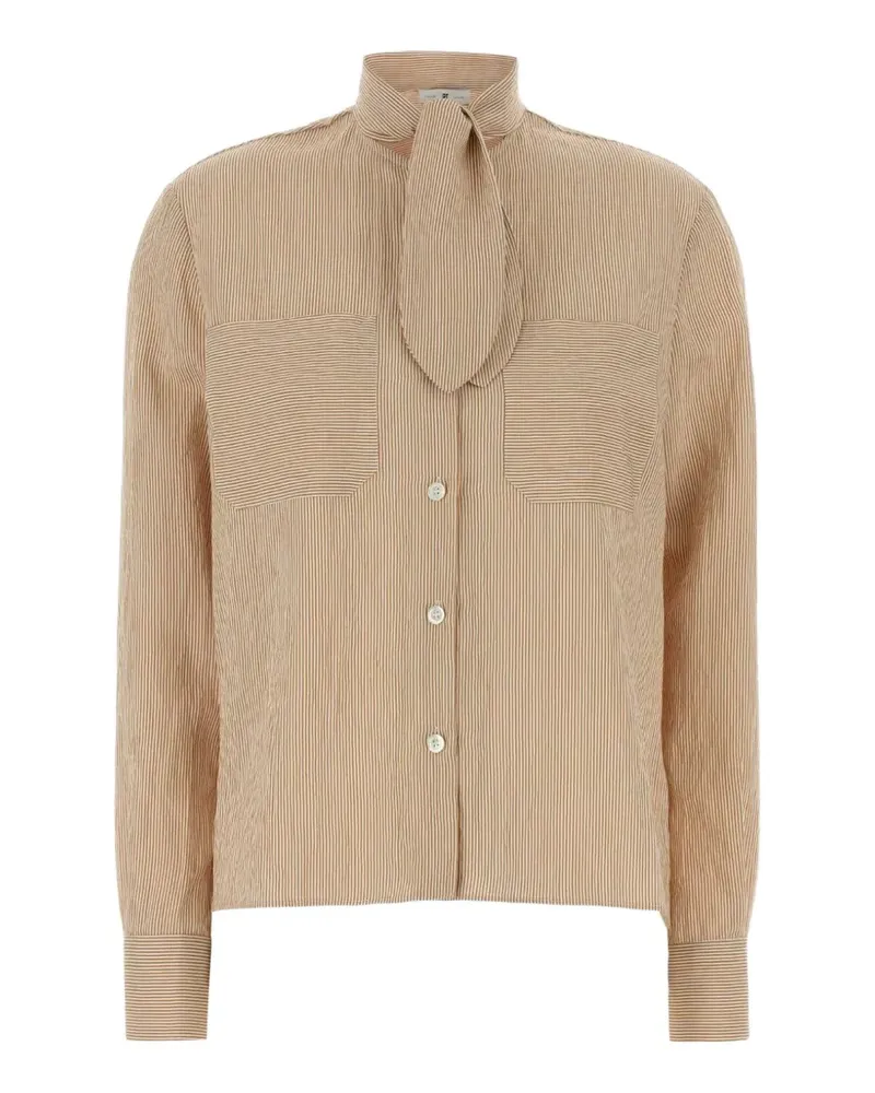 PT TORINO Viola striped shirt - Nude Nude