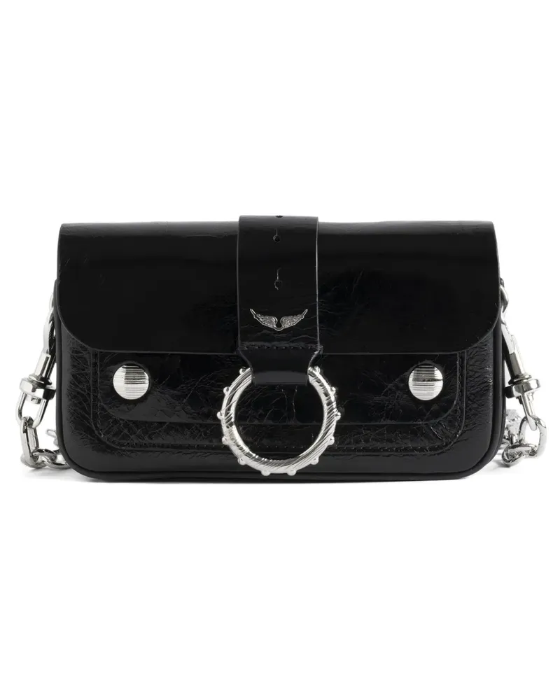 Zadig & Voltaire mini Kate ring-detail chain-strap bag - Schwarz Schwarz
