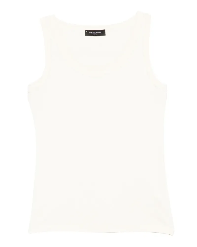 Fabiana Filippi round neck tank top - Nude Nude