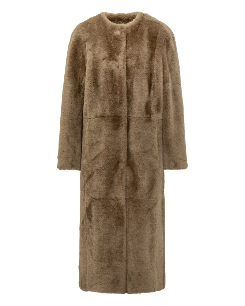 STAND faux-fur coat - Braun Braun