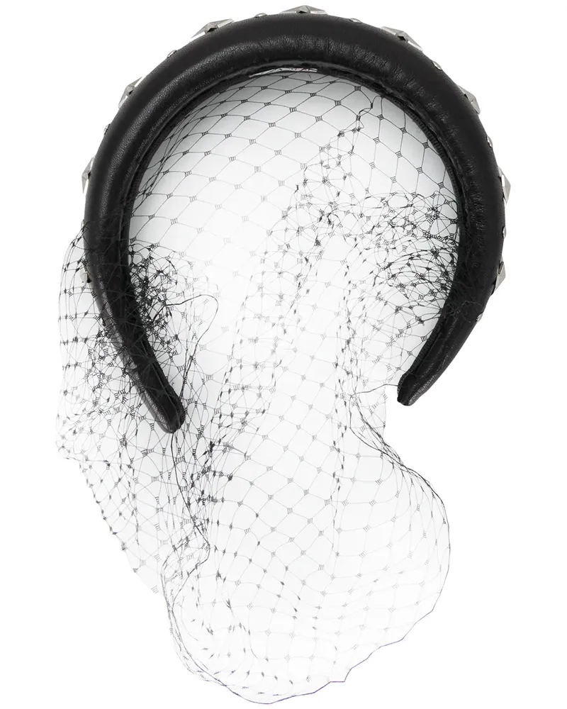 RED Valentino Haarreif mit Netzstoff - Schwarz Schwarz
