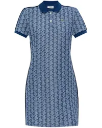 Lacoste Poloshirtkleid mit Monogramm-Jacquard Blau