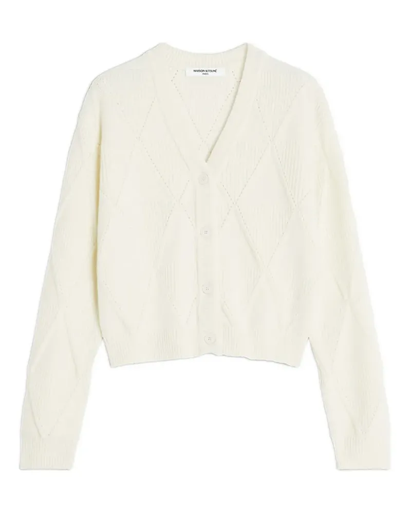 Kitsuné diamond buttoned knitwear - Nude Nude