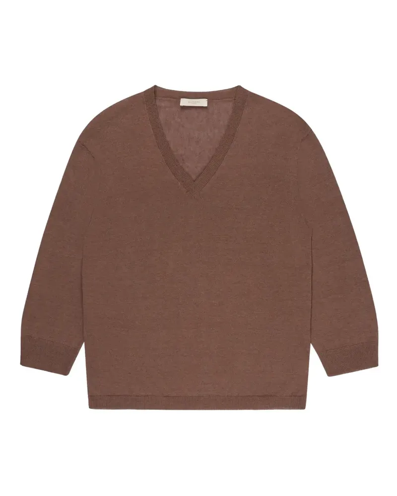 Slowear V-neck regular-fit T-shirt - Braun Braun