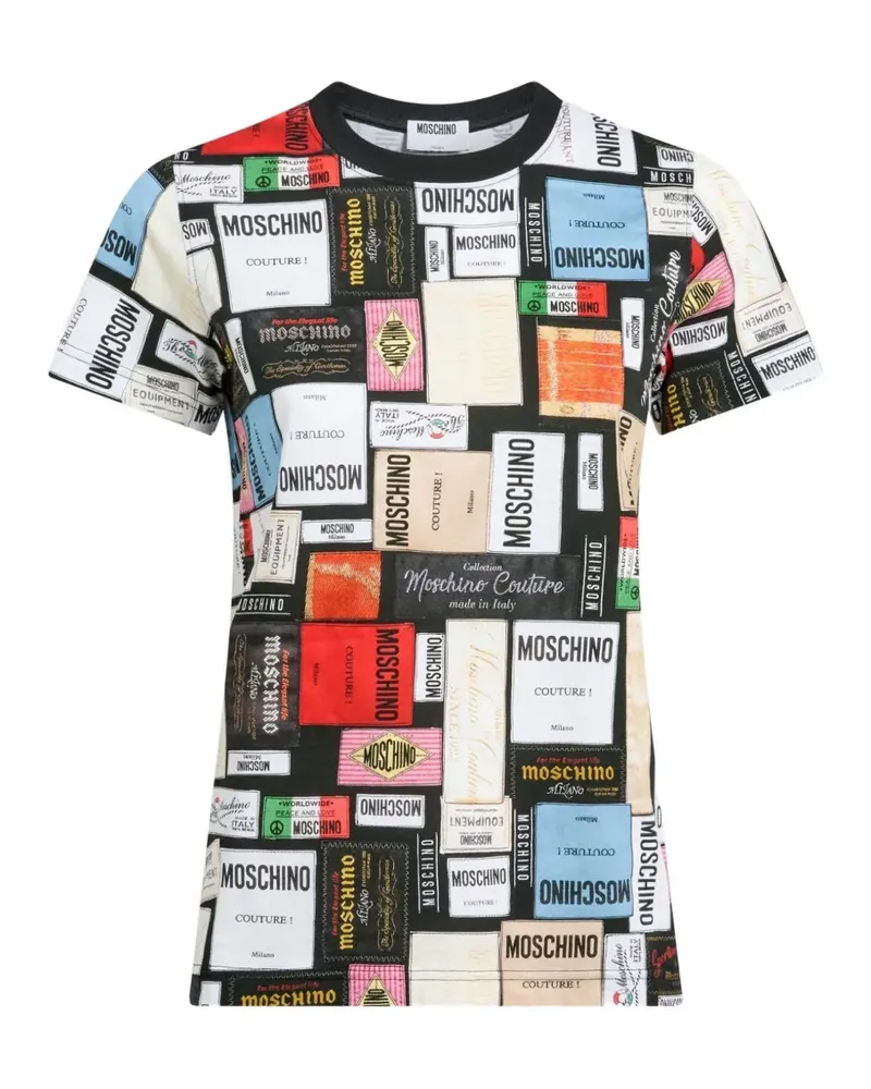 Moschino T-Shirt mit Logo-Print - Weiß Weiß