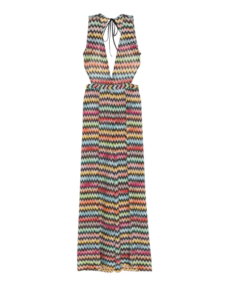 Missoni zigzag-knit cut-out jumpsuit - Rot Rot