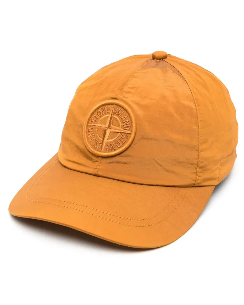Stone Island Baseballkappe mit Kompass-Patch - Orange Orange