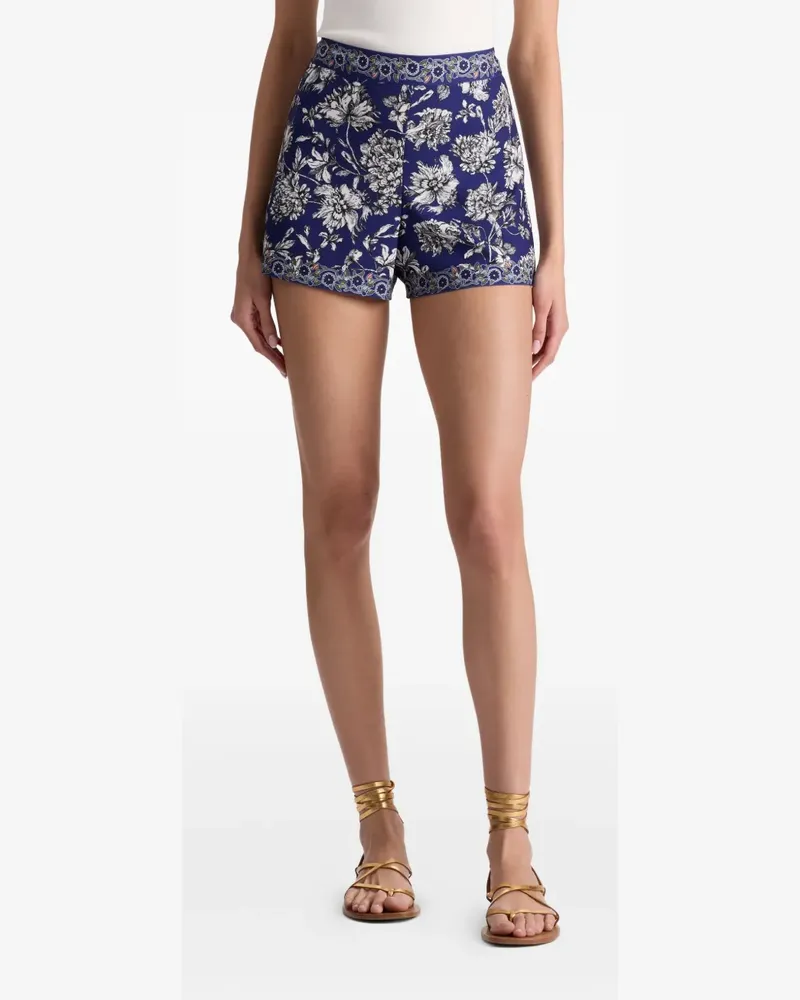 Alice + Olivia Hera Shorts mit Blumen-Print - Blau Blau