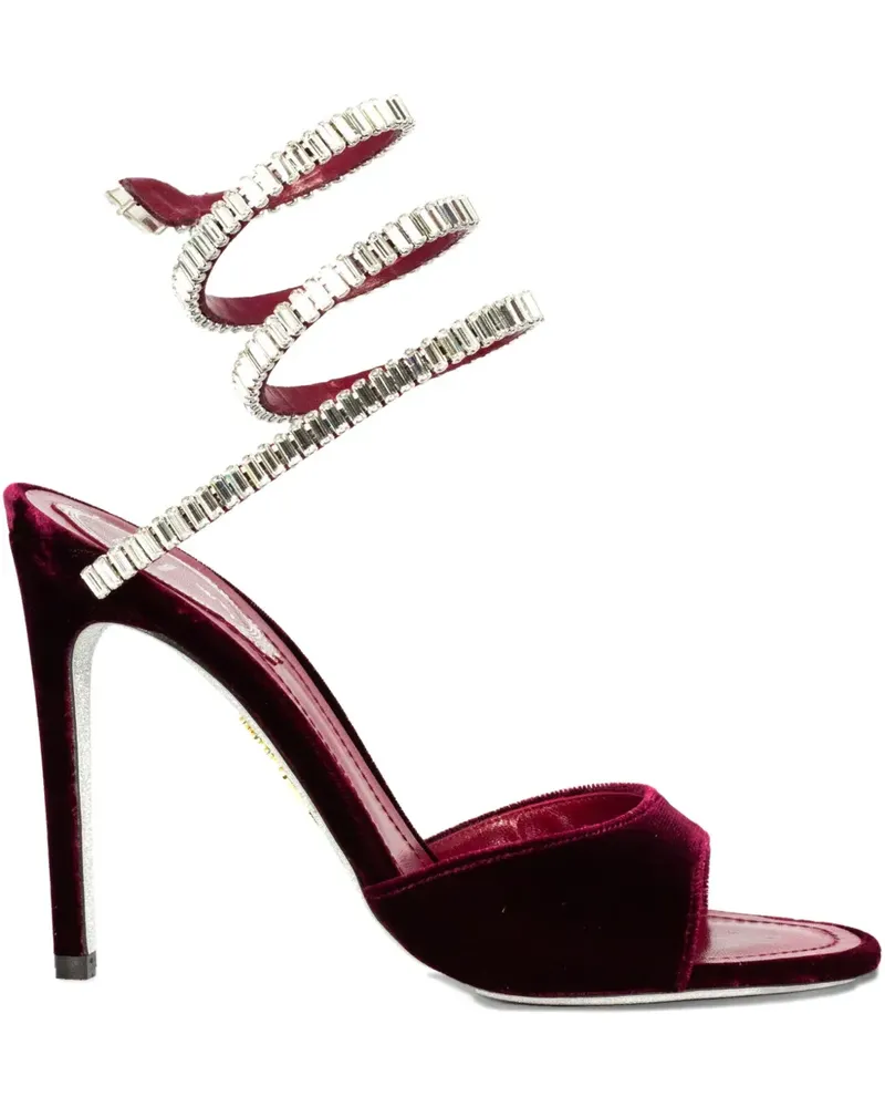 René Caovilla Cleo Serpent Sandalen mit Strass 104mm - Rot Rot