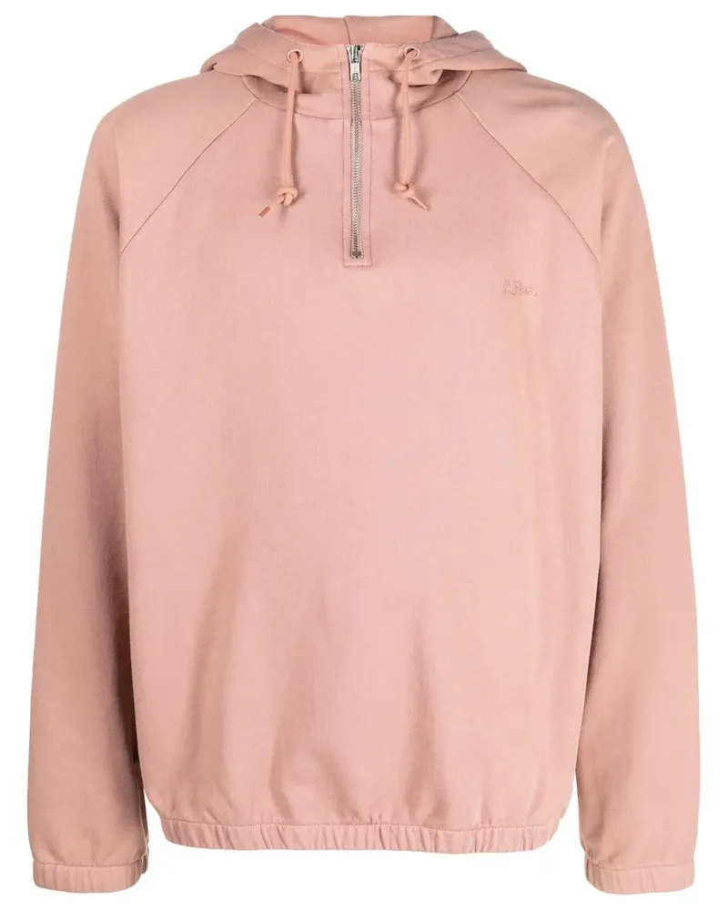A.P.C. Ethan Hoodie mit Reißverschluss - Rosa Rosa