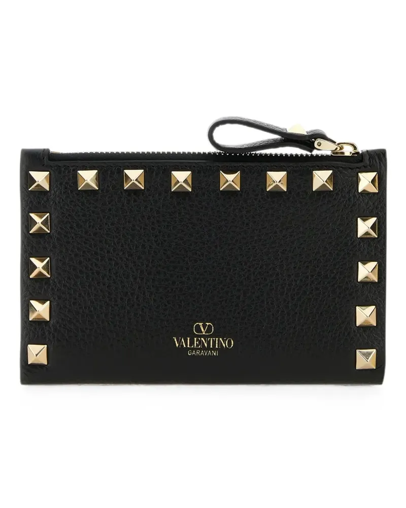 Valentino Garavani Rockstud leather card case - Schwarz Schwarz