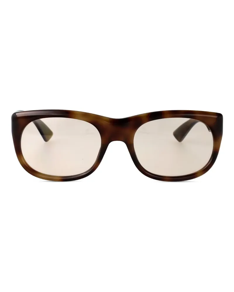Saint Laurent Eckige Sonnenbrille in Schildpattoptik - Braun Braun