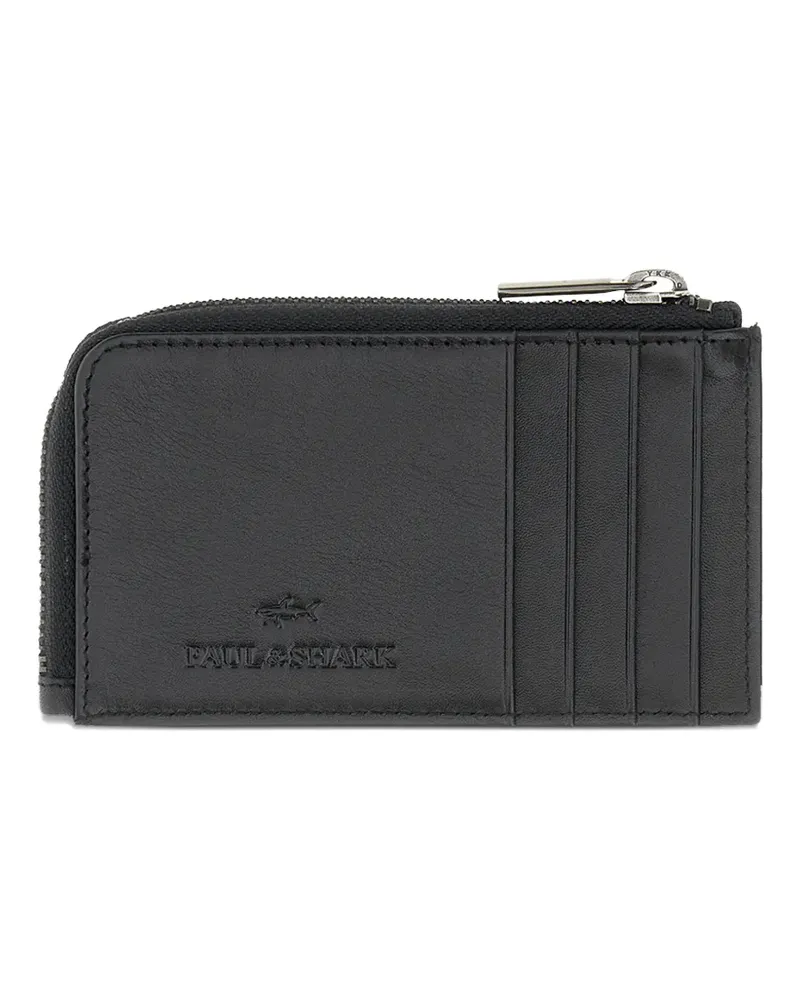 Paul & Shark zip leather wallet - Schwarz Schwarz
