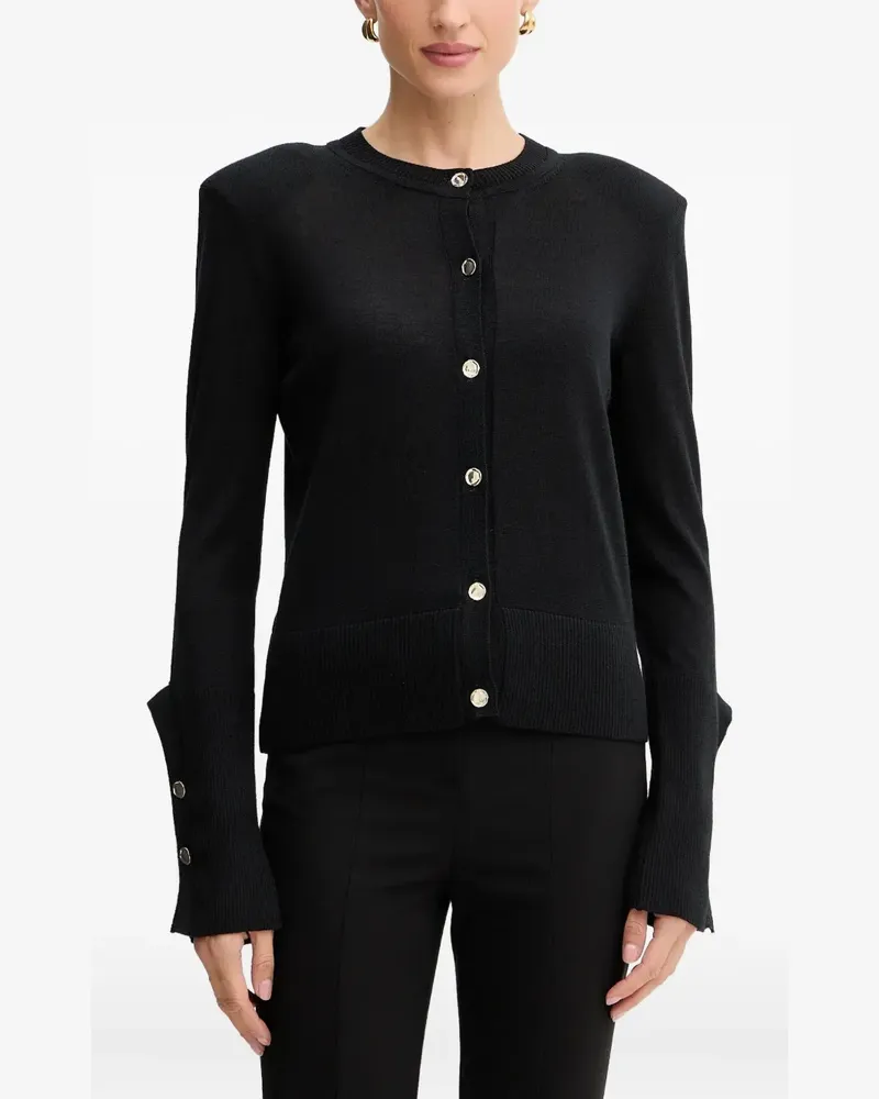 Simona Corsellini Cardigan mit dekorativen Knöpfen - Schwarz Schwarz