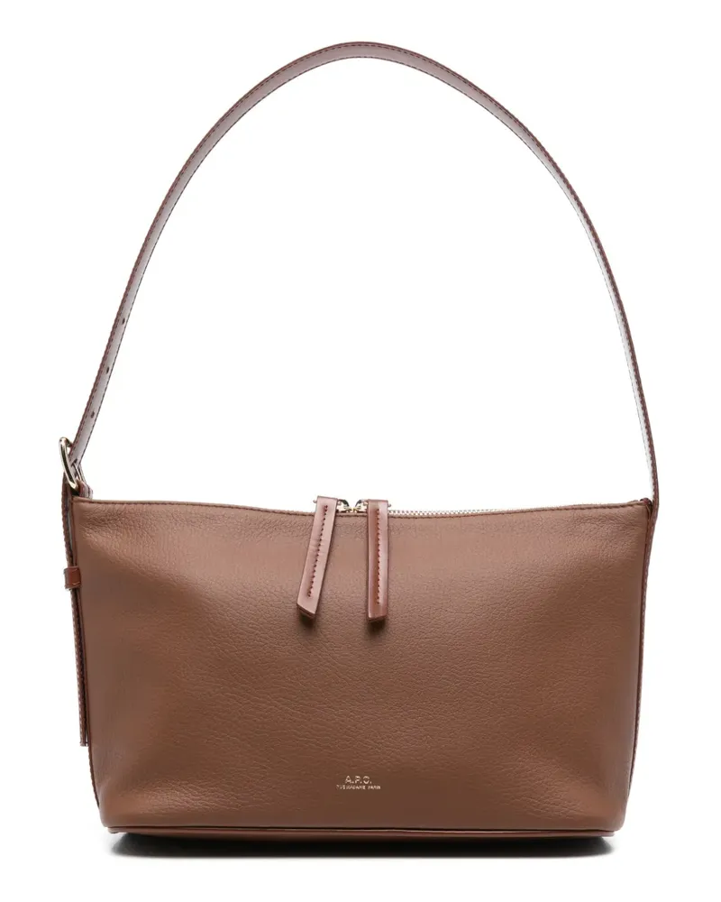 A.P.C. Schultertasche aus Leder - Braun Braun