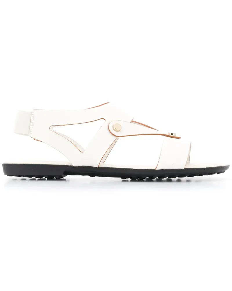 TOD'S Flache Sandalen - Weiß Weiß