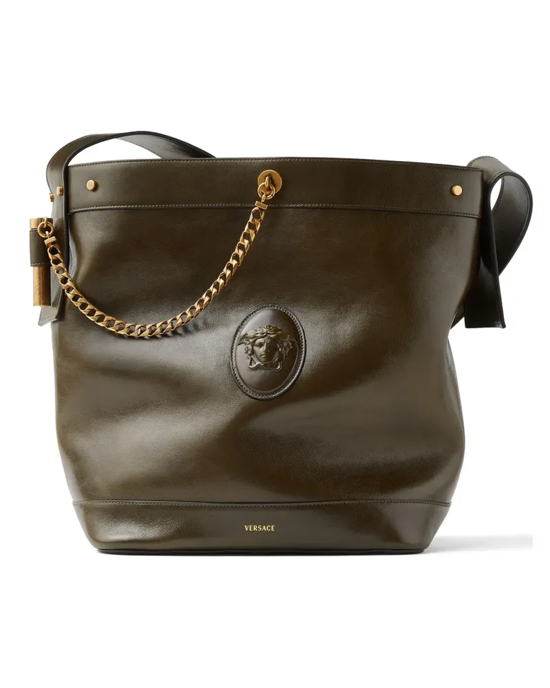 Versace Medusa Schultertasche mit Kette - Grün Grün