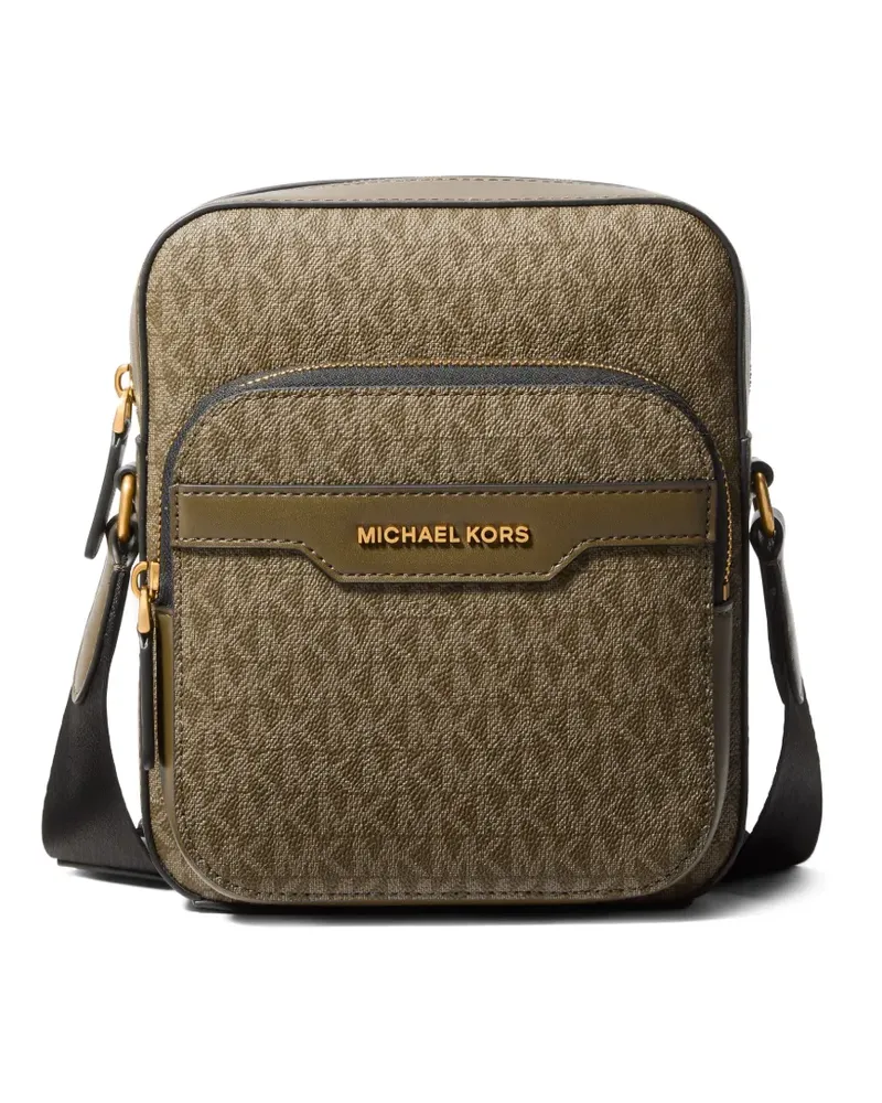 Michael Kors Mini Hudson Signature Flight Bag mit Logo - Braun Braun