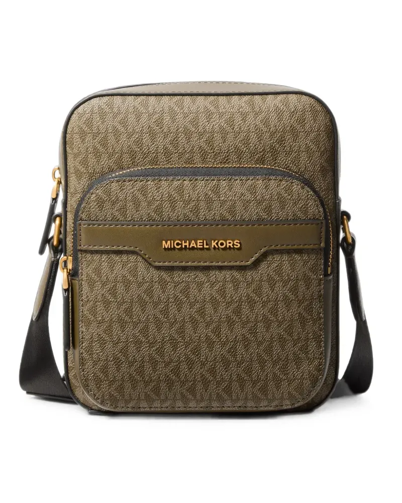 Michael Kors Hudson mini Signature logo flight bag - Braun Braun