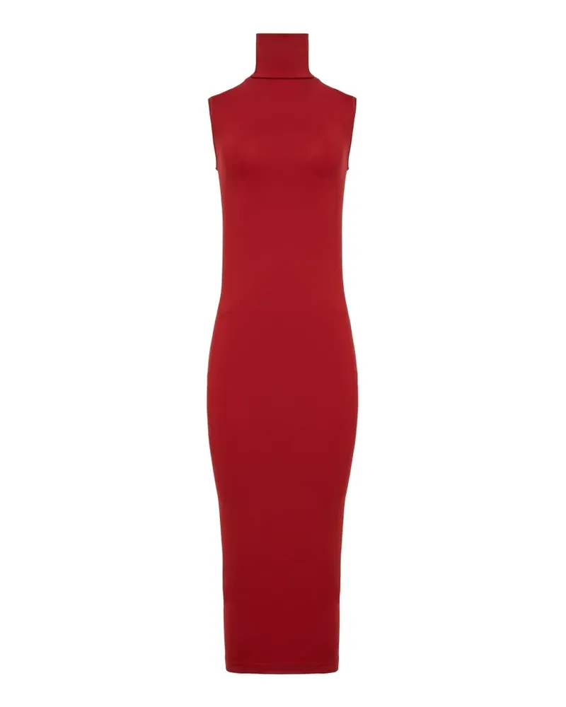 Wolford Nahtloses Rollkragen-Midikleid - Rot Rot