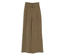 wide leg performance trousers - Braun