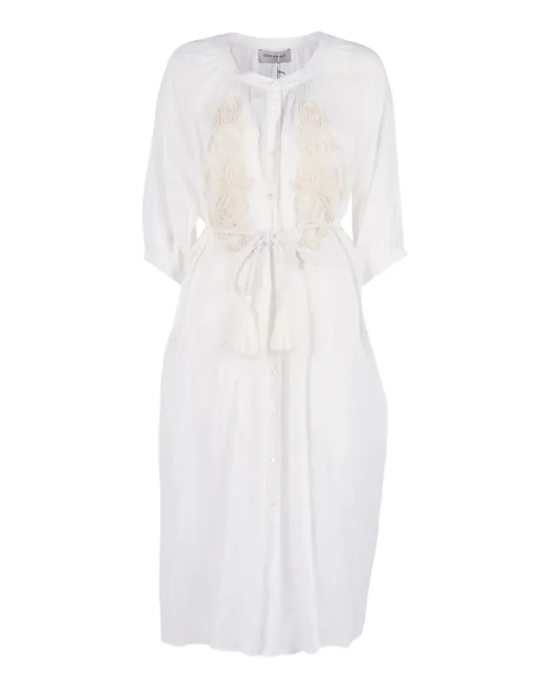 Ermanno Scervino belted midi dress - Weiß Weiß