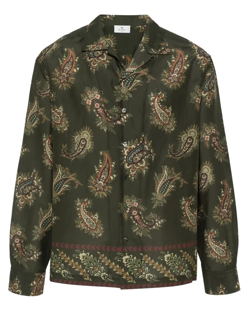 Etro Hemd mit Paisley-Print - Grün Grün