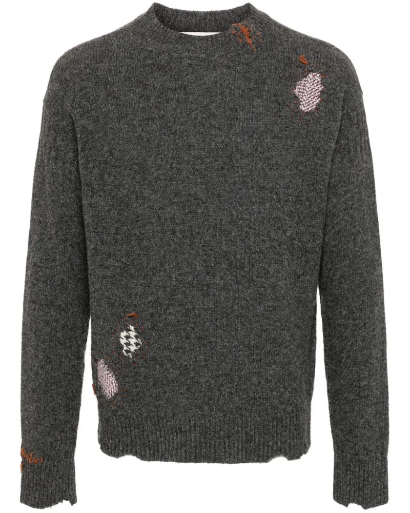 Marni Shetland Pullover mit Distressed-Detail - Grau Grau