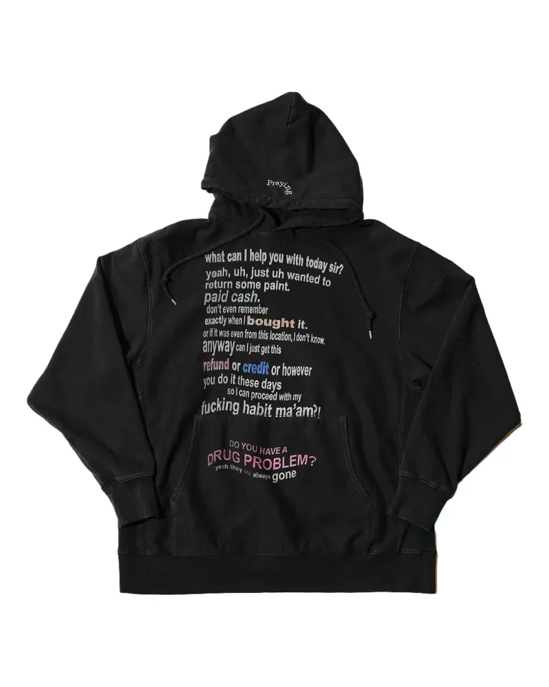 Praying Habit pouch-pocket hoodie - Schwarz Schwarz