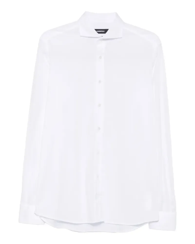 Karl Lagerfeld Modern Fit Hemd mit Knopfverschluss - Weiß Weiß