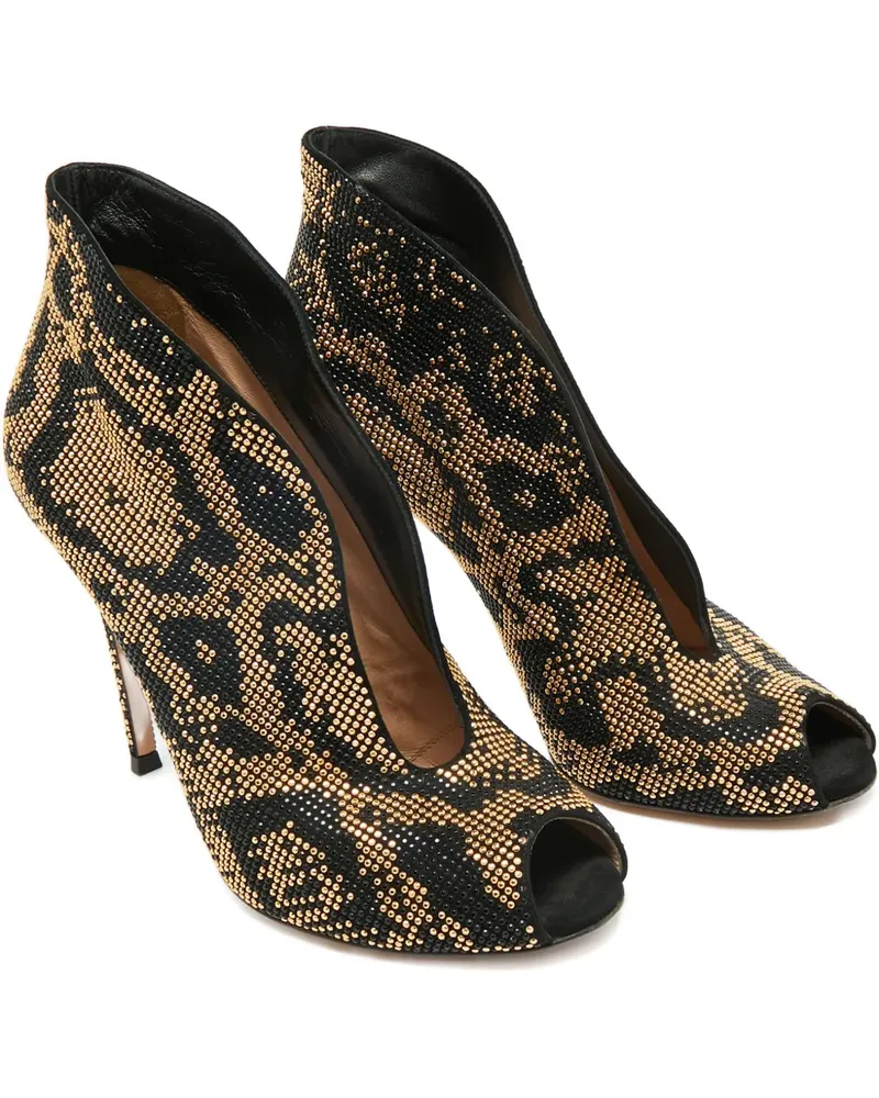 Gianvito Rossi sculpted peep-toe sandals - Schwarz Schwarz