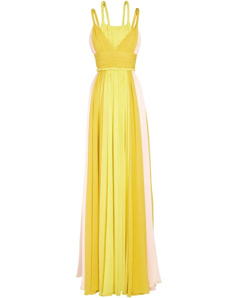 Giambattista Valli Kleid im Layering-Look - Gelb Gelb