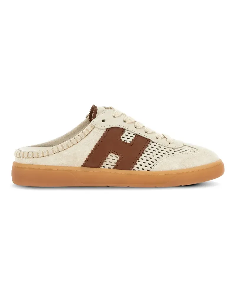 Hogan Cool perforated sneaker mules - Nude Nude