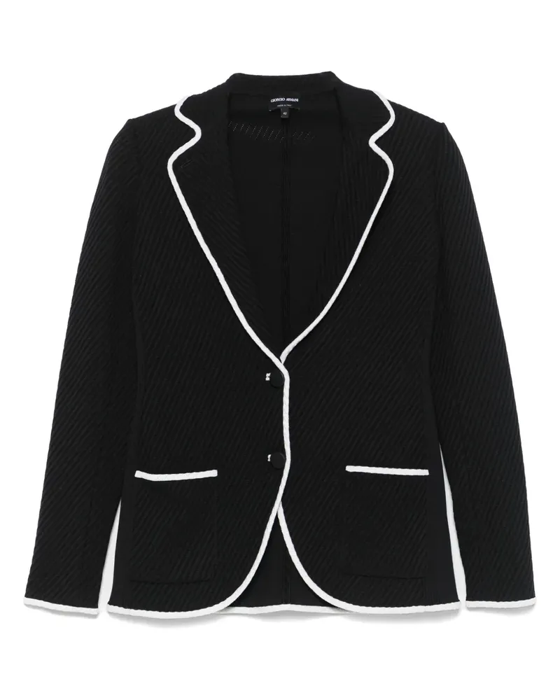 Giorgio Armani Einreihiges Sakko - Schwarz Schwarz