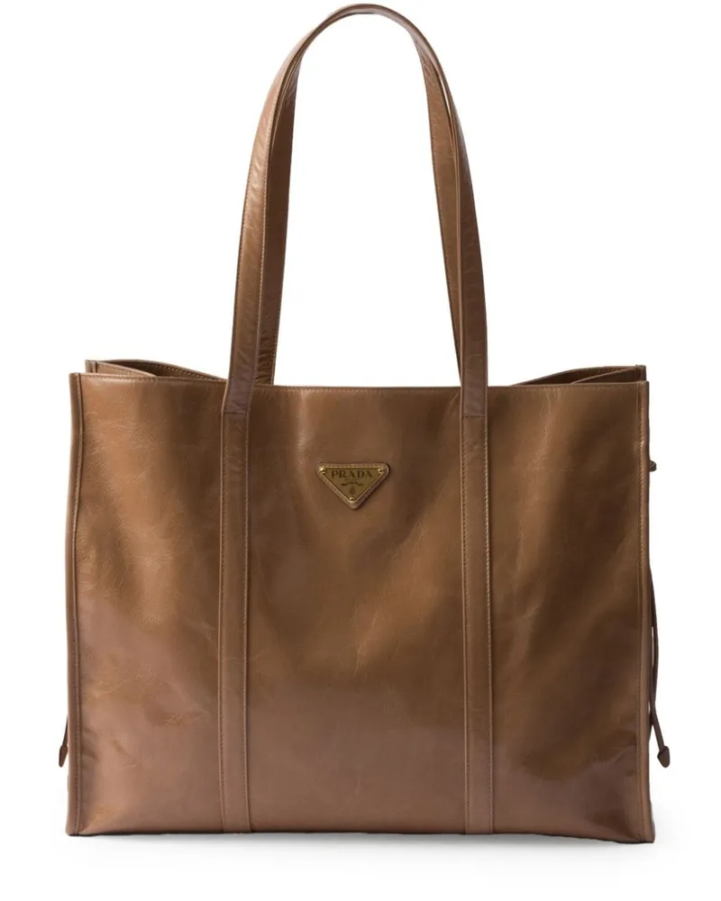 Prada Handtasche aus Leder - Braun Braun