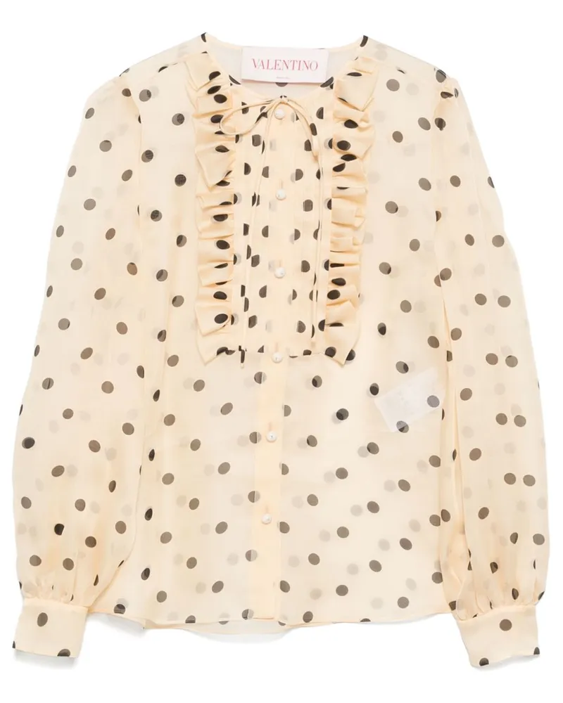 Valentino Garavani Bluse mit Polka Dots - Nude Nude
