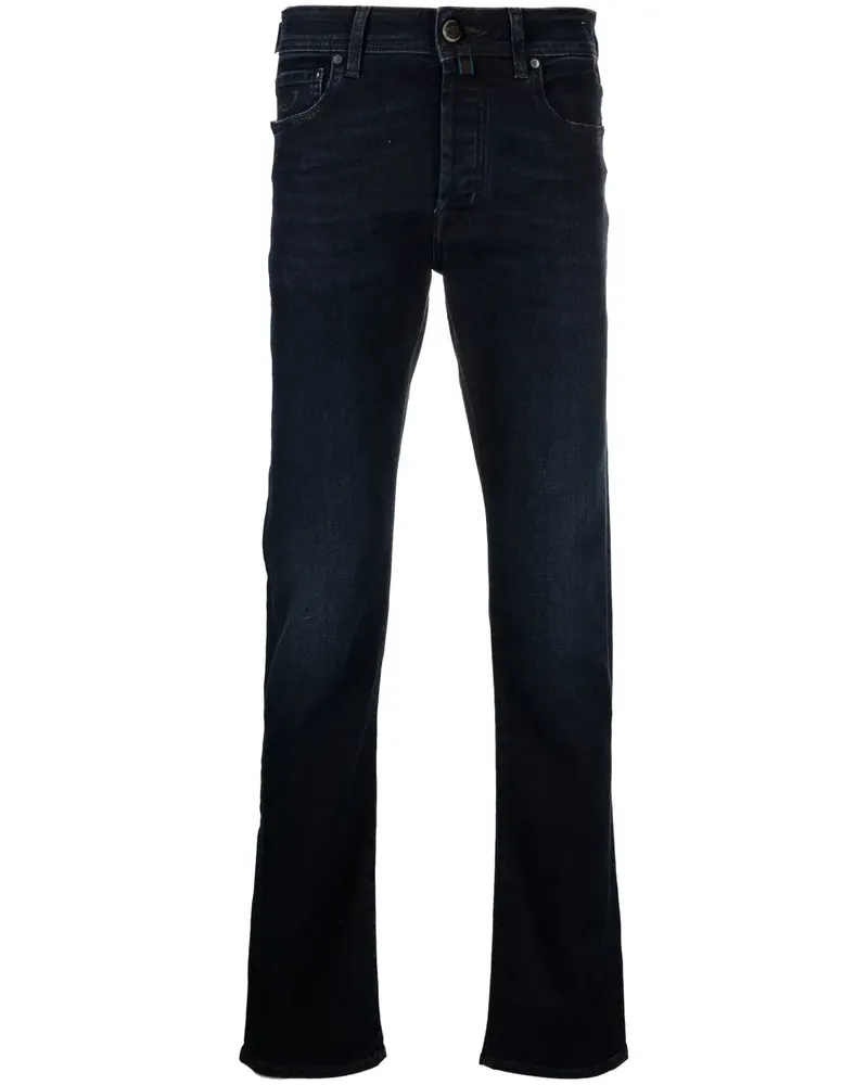 Jacob Cohën Gerade Jeans mit Logo-Stickerei - Blau Blau